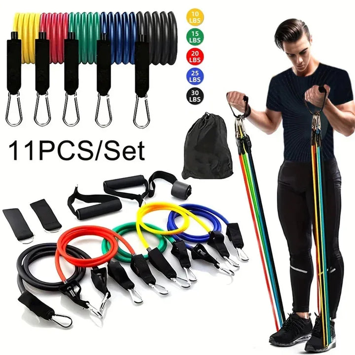 11-Piece Resistance Training Strap Set – Multifunctional Fitness Bands & Harness