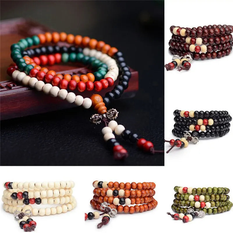 108-Bead Sandalwood Mala Bracelet
