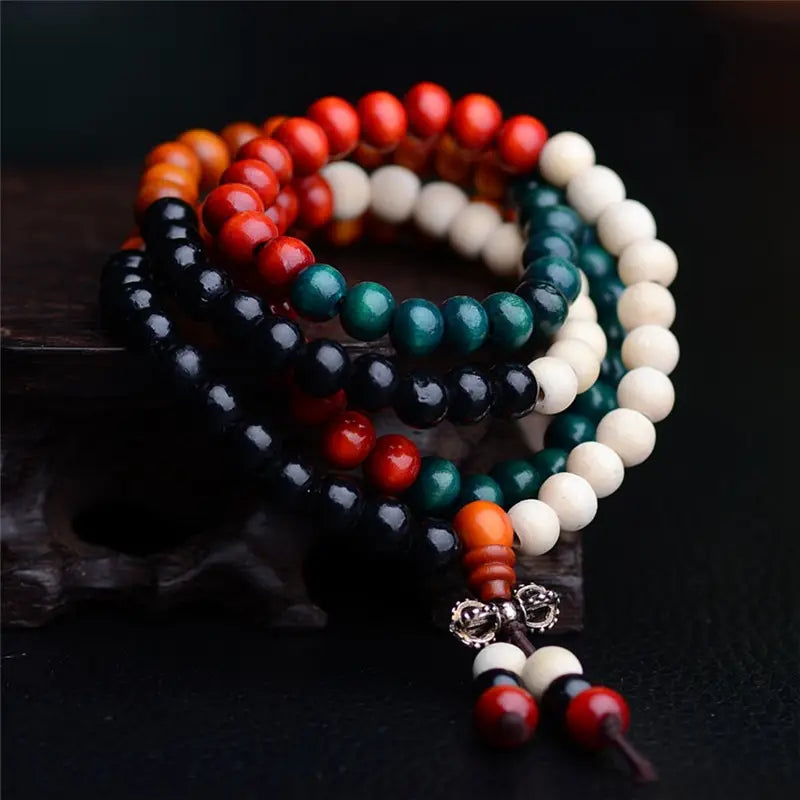 108-Bead Sandalwood Mala Bracelet