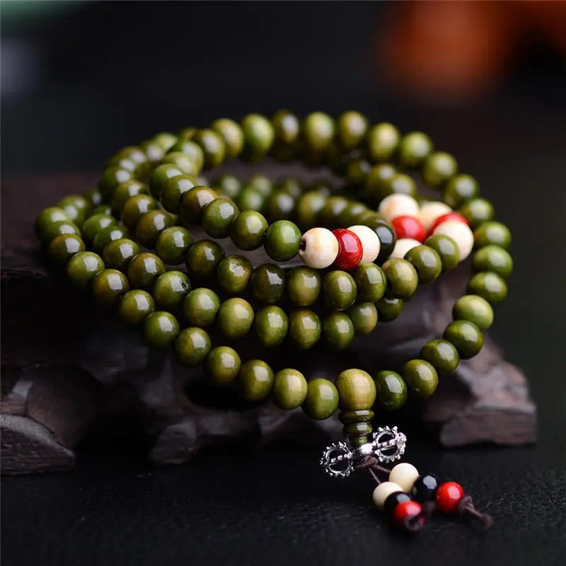108-Bead Sandalwood Mala Bracelet