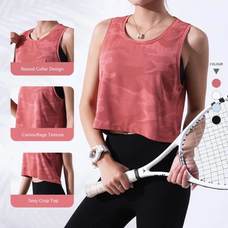 Women’s Camouflage Fitness Crop Top