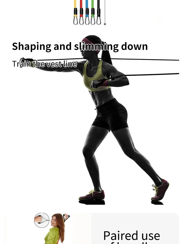 11-Piece Resistance Training Strap Set – Multifunctional Fitness Bands & Harness