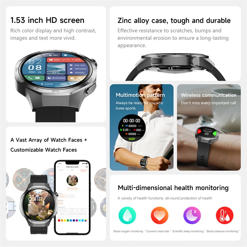 Watch 5 MAX 2025 – AMOLED Smartwatch with NFC, GPS, Bluetooth Call & Fitness Tracking