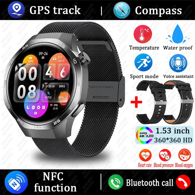 Watch 5 MAX 2025 – AMOLED Smartwatch with NFC, GPS, Bluetooth Call & Fitness Tracking