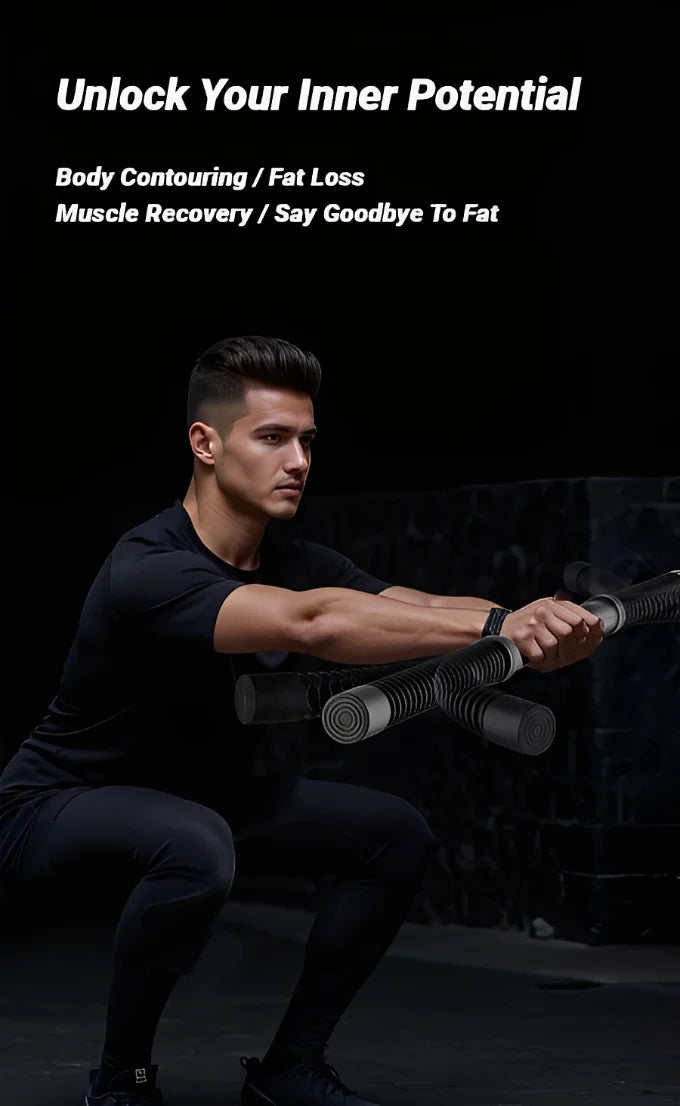Strength Training Bar – Ergonomic Arm & Muscle Trainer with Spring Resistance