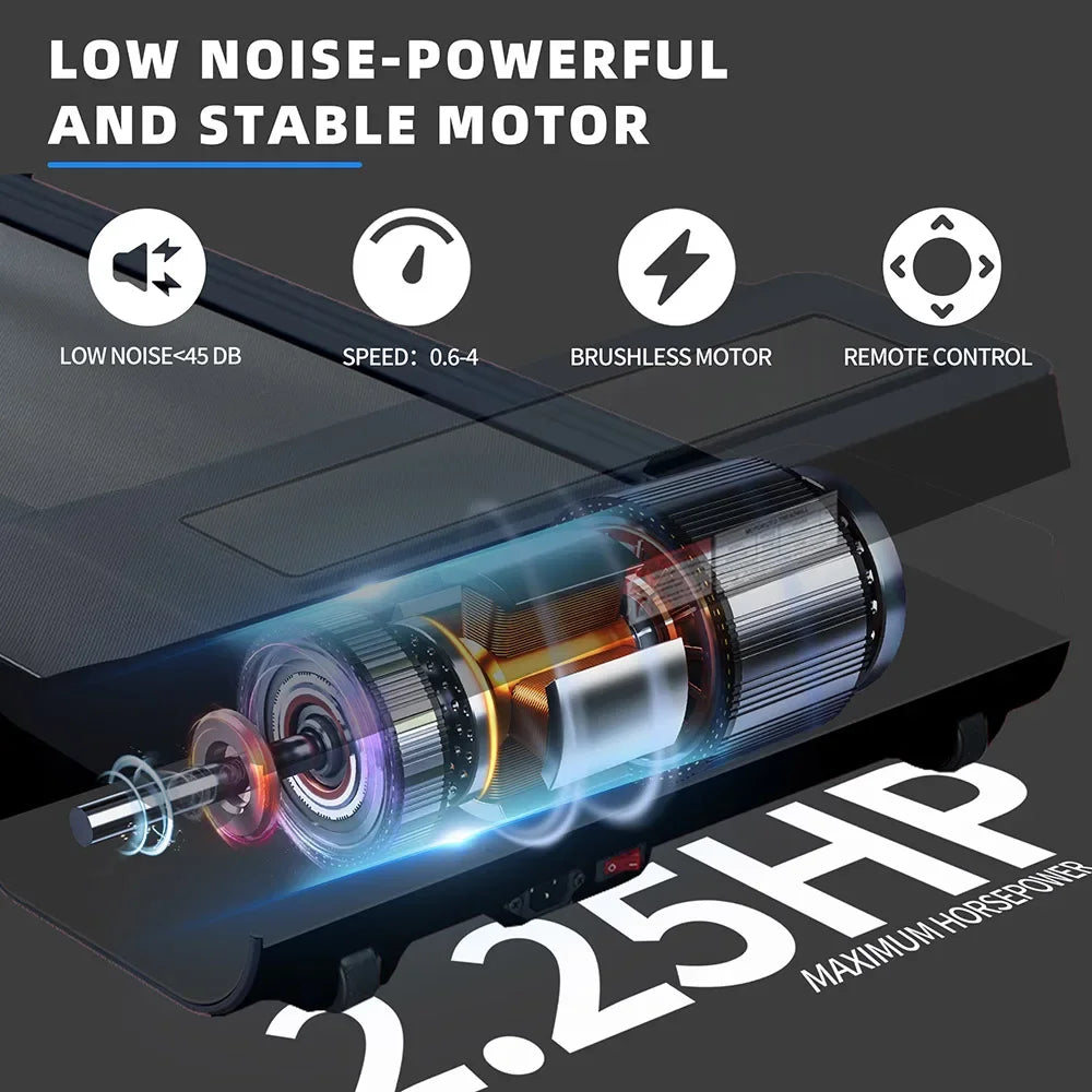 Brushless Motor Treadmill – LED Display Home Fitness Machine