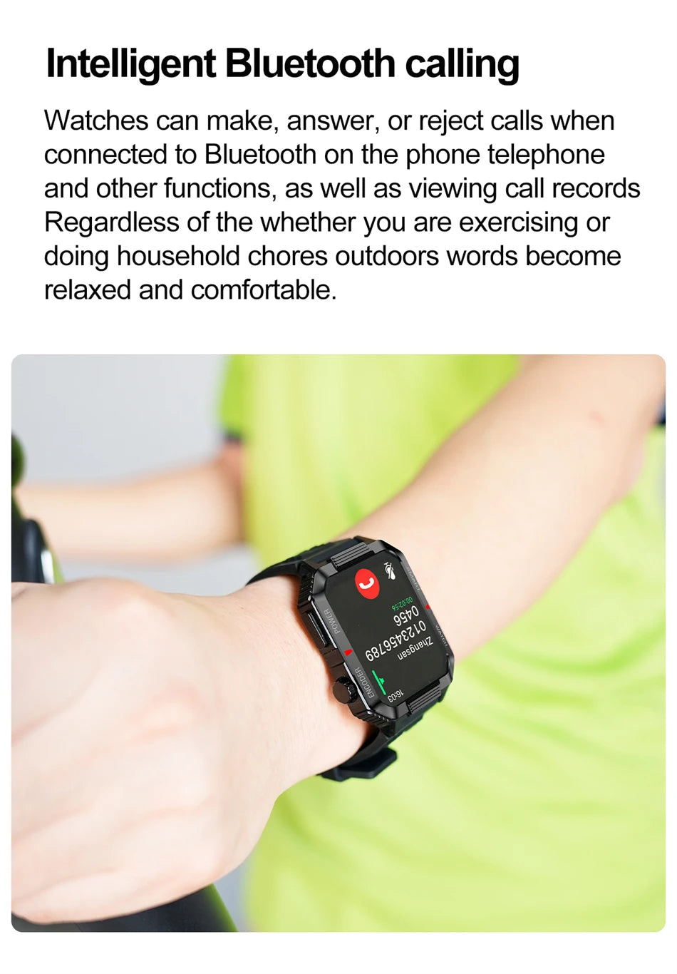 Men’s NFC Bluetooth Smartwatch – 1.99" HD Screen, Fitness & Sports Tracker