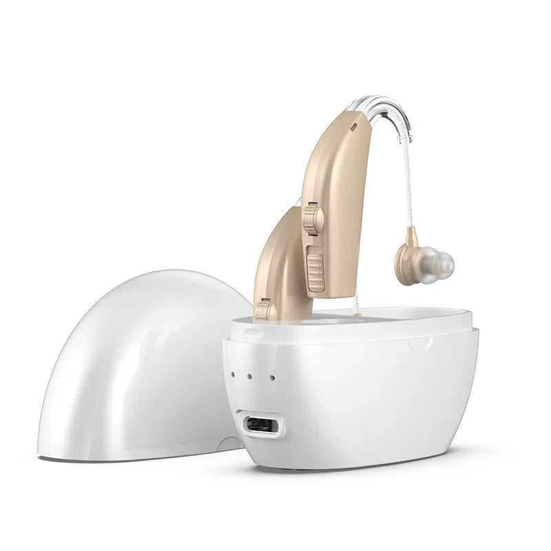 Wireless Rechargeable BTE Hearing Aid