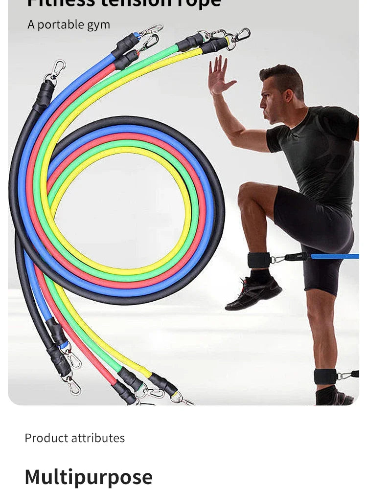 11-Piece Resistance Training Strap Set – Multifunctional Fitness Bands & Harness
