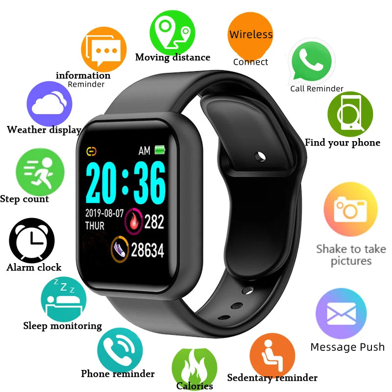D13 Smartwatch – Bluetooth Fitness Tracker with Sleep & Music Control