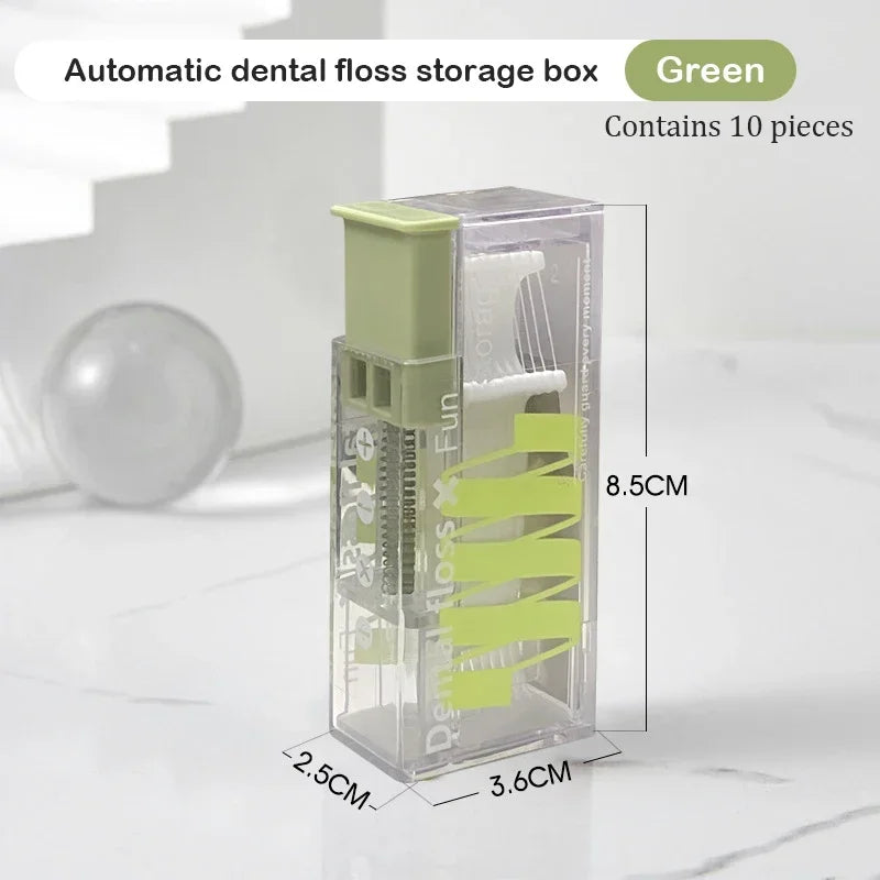 Auto-Floss Pro – One-Touch Pop-Up Dental Floss Holder with Refills