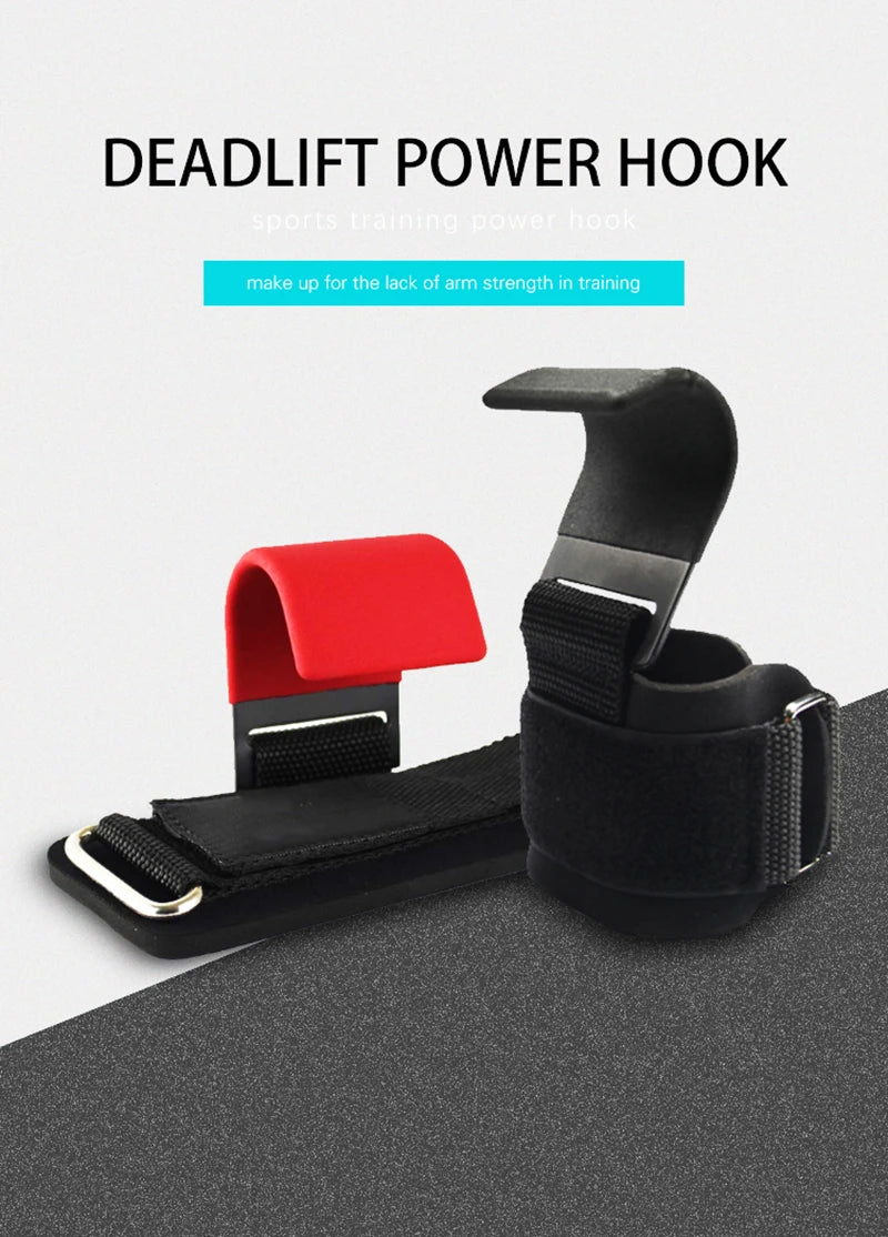 Weight Lifting Hook Grips with Wrist Wraps – Heavy Duty Gym Straps for Pull-Ups & Powerlifting