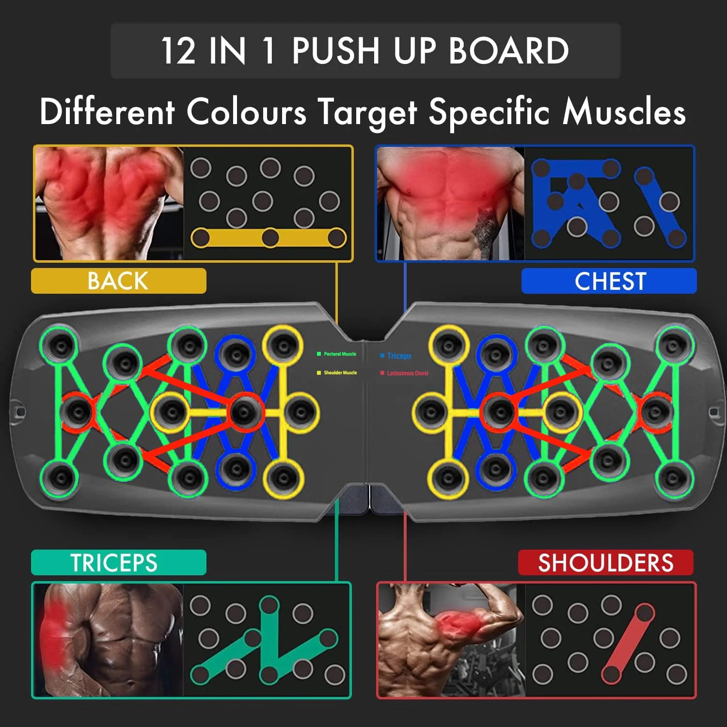 Portable Multifunctional Push-Up Board Set – Foldable Fitness Equipment