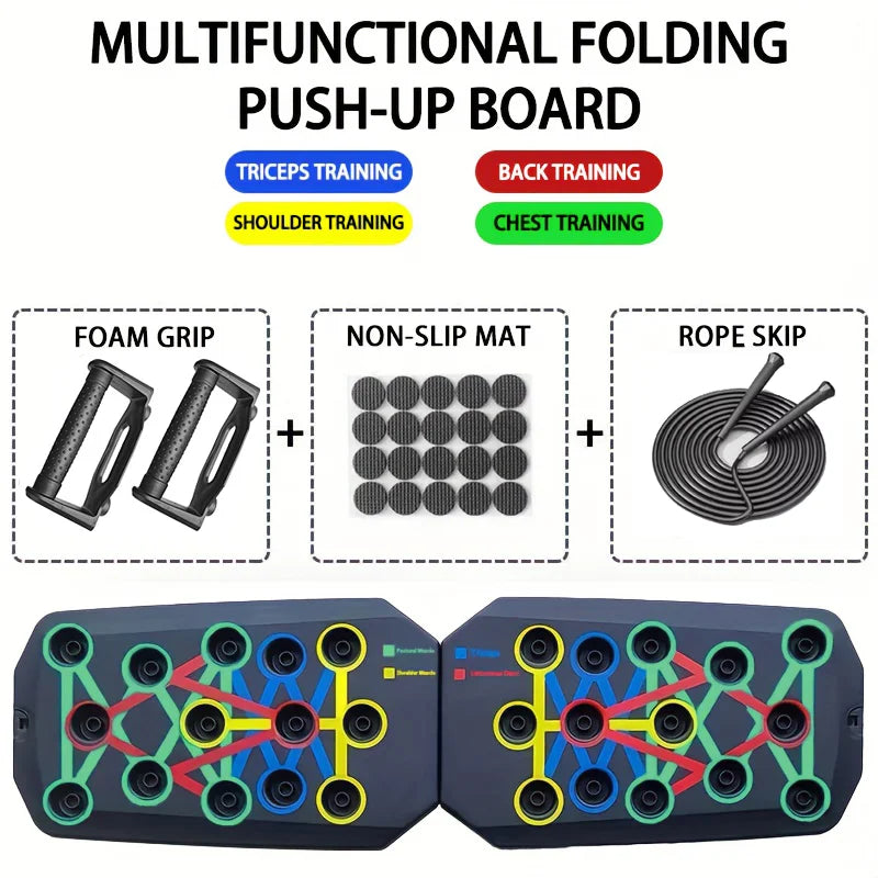 Portable Multifunctional Push-Up Board Set – Foldable Fitness Equipment