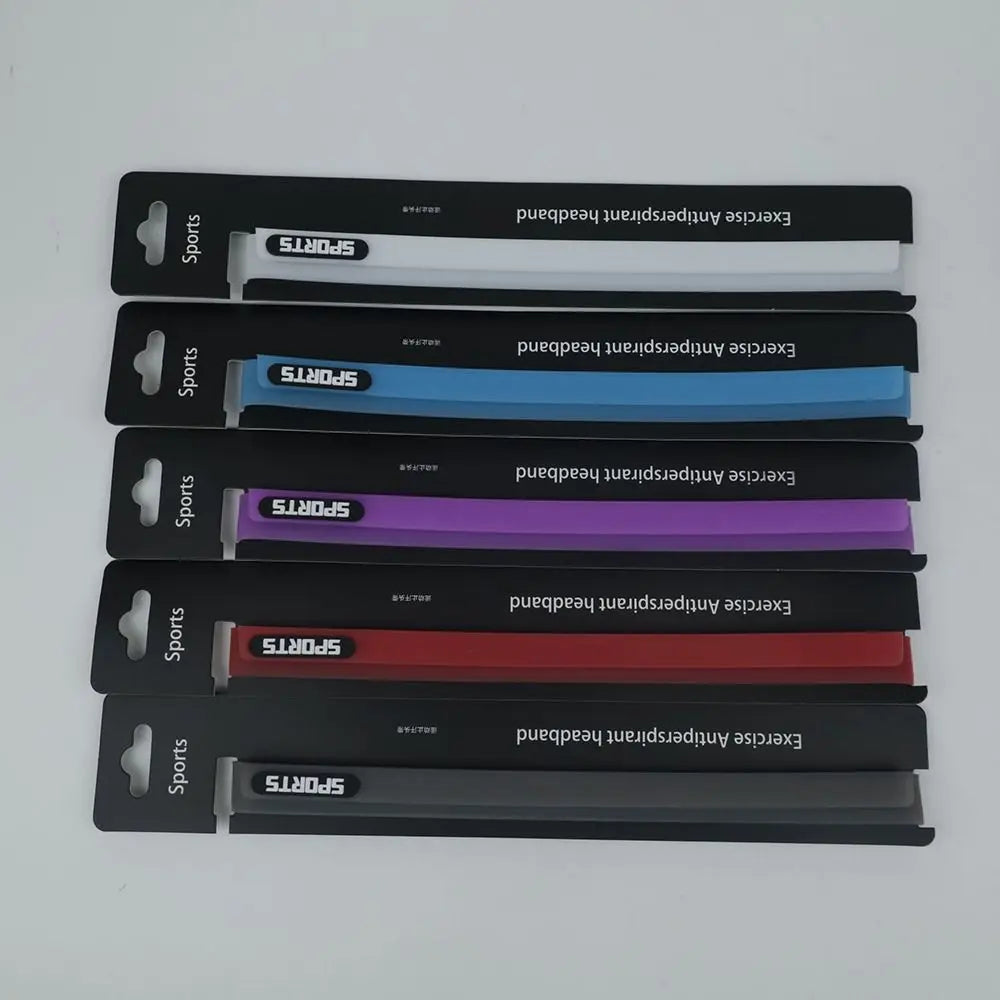 Candy Color Silicone Sports Headband – Non-Slip Sweatband