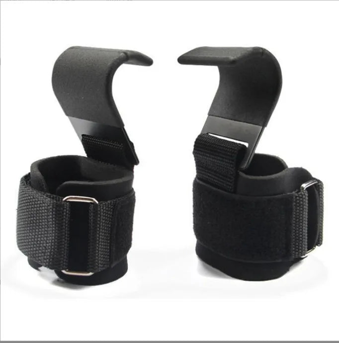 Weight Lifting Hook Grips with Wrist Wraps – Heavy Duty Gym Straps for Pull-Ups & Powerlifting
