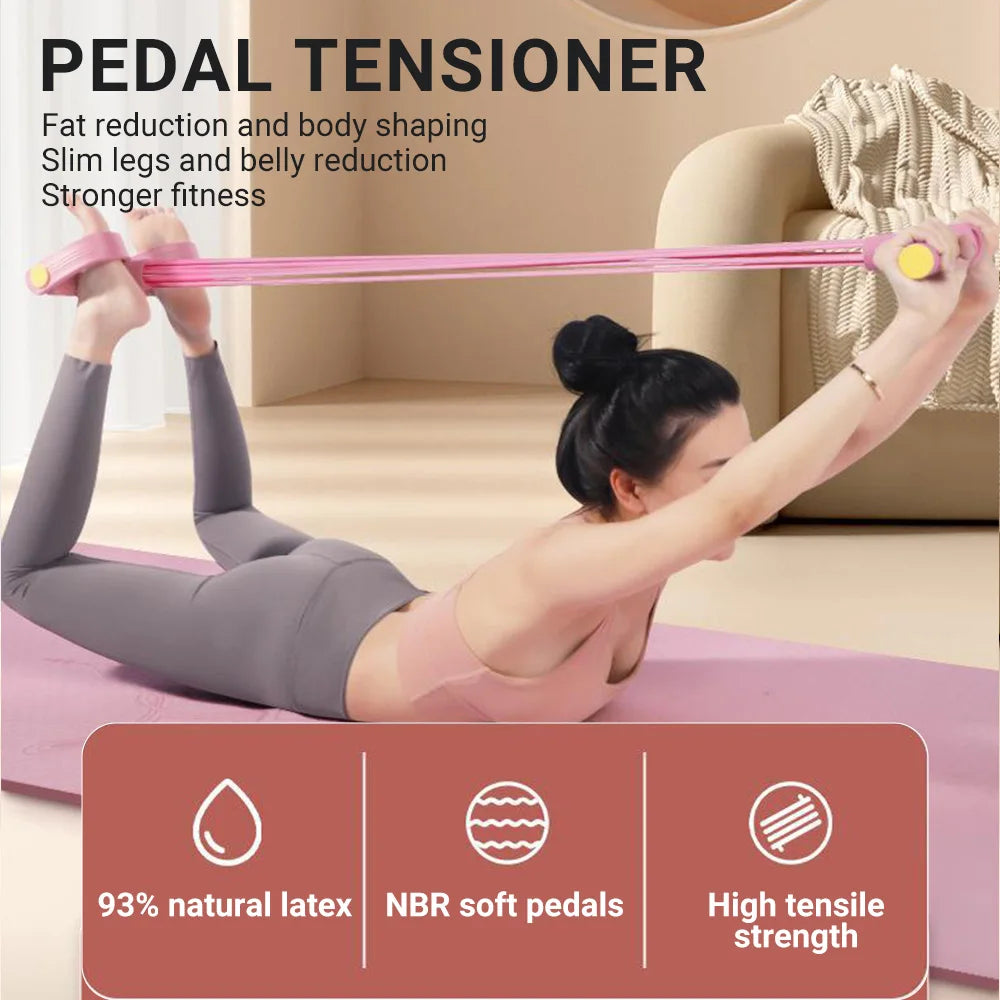 6-Tube Resistance Band Pedal Puller – Multi-Function Fitness Rope