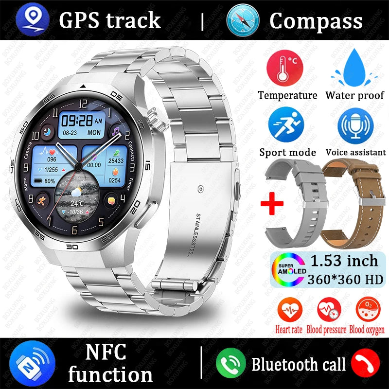 Watch 5 MAX 2025 – AMOLED Smartwatch with NFC, GPS, Bluetooth Call & Fitness Tracking