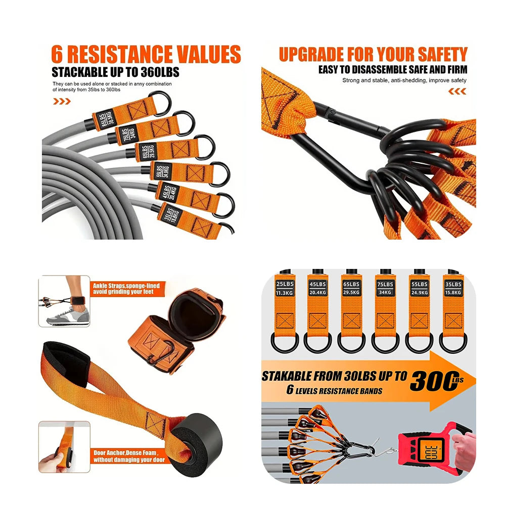 Resistance Bands Set – Heavy Duty Workout Bands with Handles