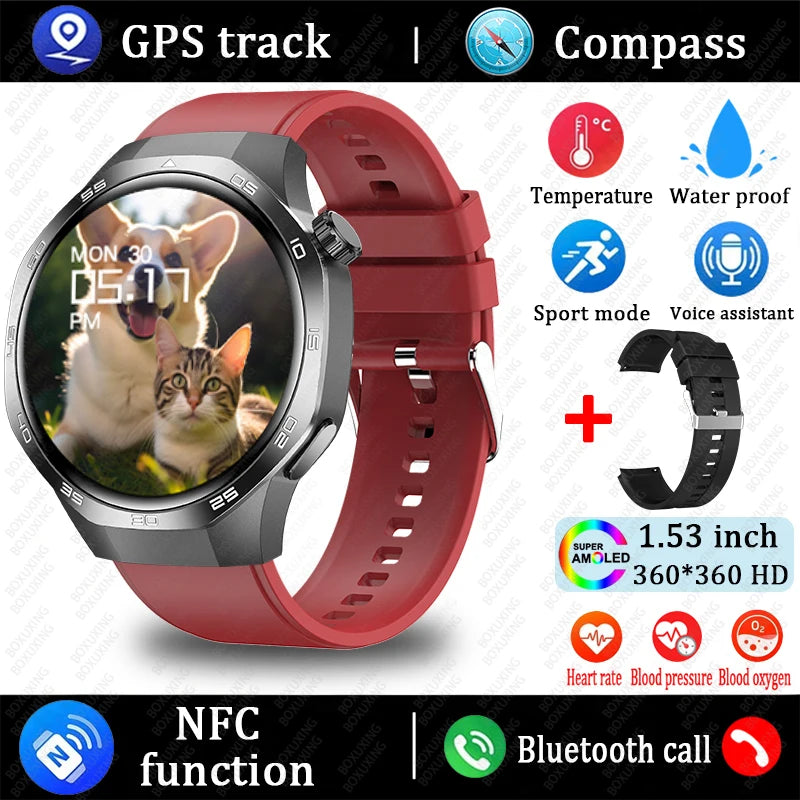 Watch 5 MAX 2025 – AMOLED Smartwatch with NFC, GPS, Bluetooth Call & Fitness Tracking