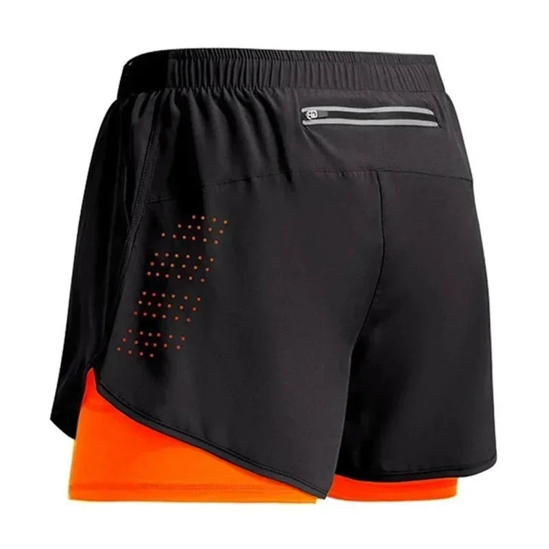 Men’s 2-in-1 Gym Shorts – Quick Dry Training & Sports Shorts with Pocket