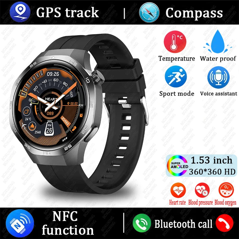 Watch 5 MAX 2025 – AMOLED Smartwatch with NFC, GPS, Bluetooth Call & Fitness Tracking