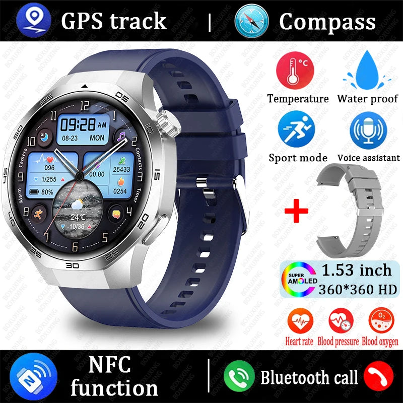Watch 5 MAX 2025 – AMOLED Smartwatch with NFC, GPS, Bluetooth Call & Fitness Tracking