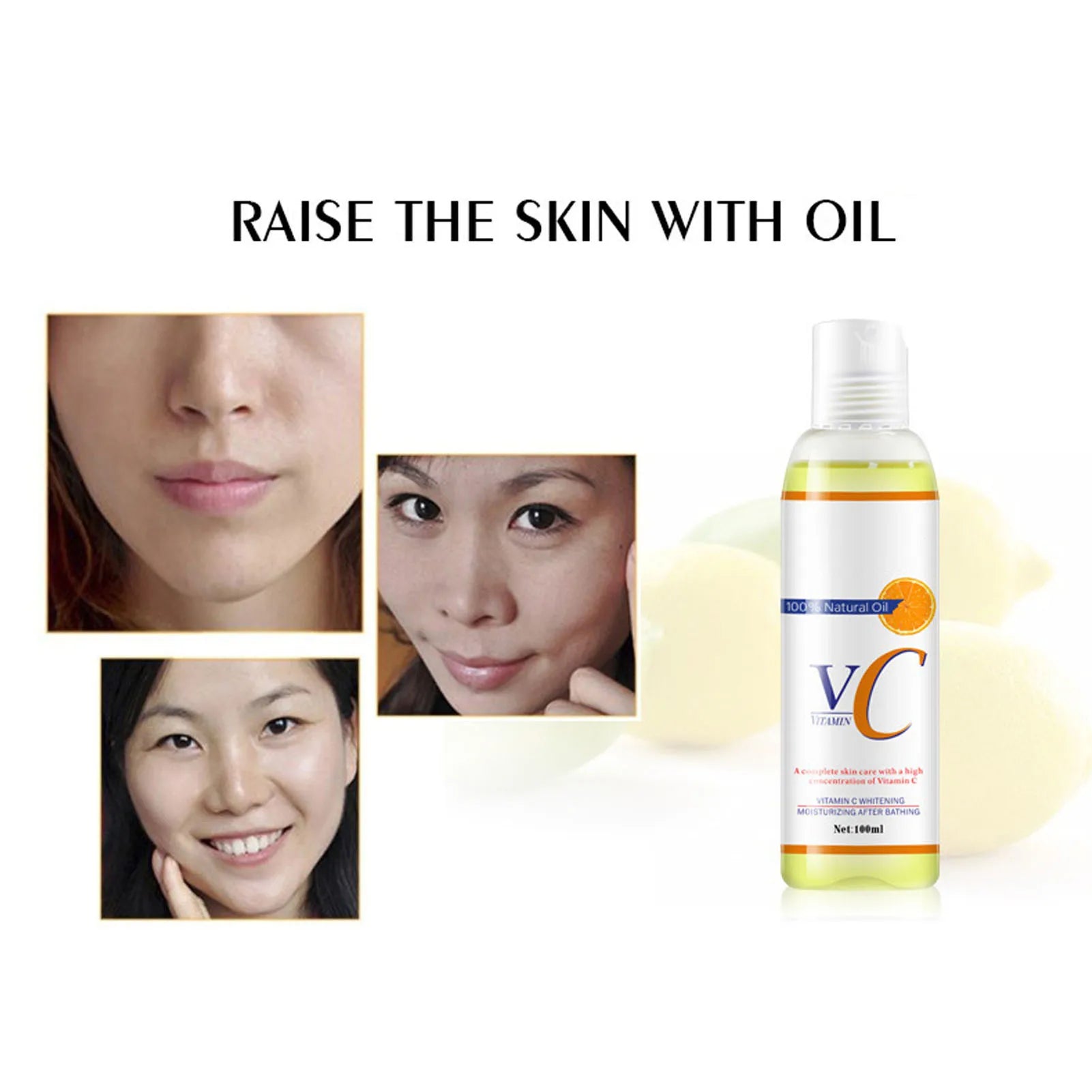 Vitamin C Body Massage Oil – Brightening & Moisturizing 100ml