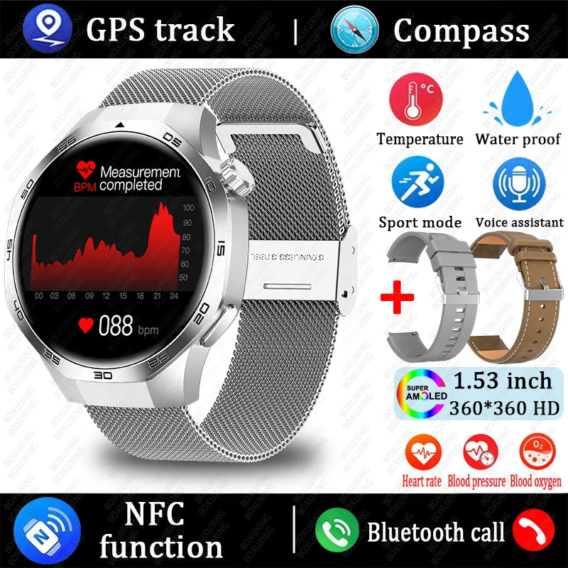 Watch 5 MAX 2025 – AMOLED Smartwatch with NFC, GPS, Bluetooth Call & Fitness Tracking