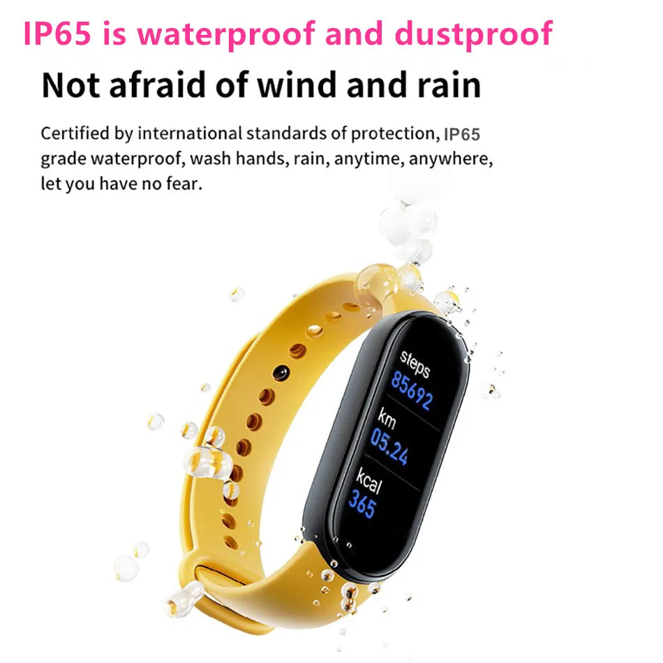 M6 Smartwatch – Fitness Bracelet with Heart Rate, Blood Pressure & Waterproof Design