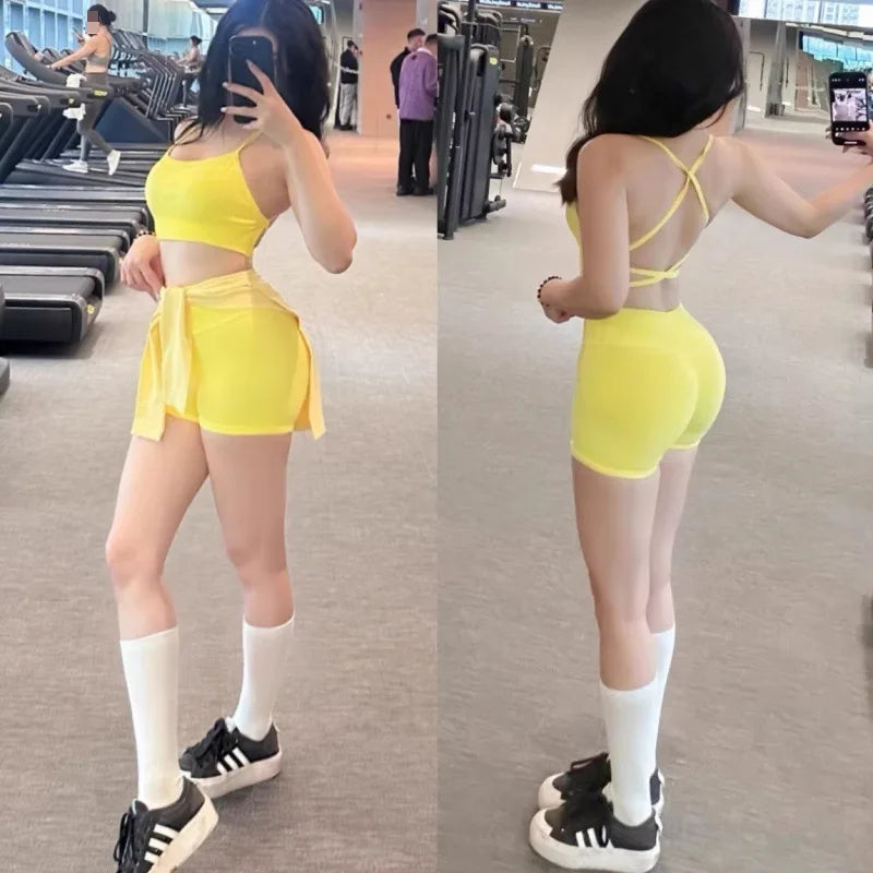 Seamless High-Waist Fitness Shorts