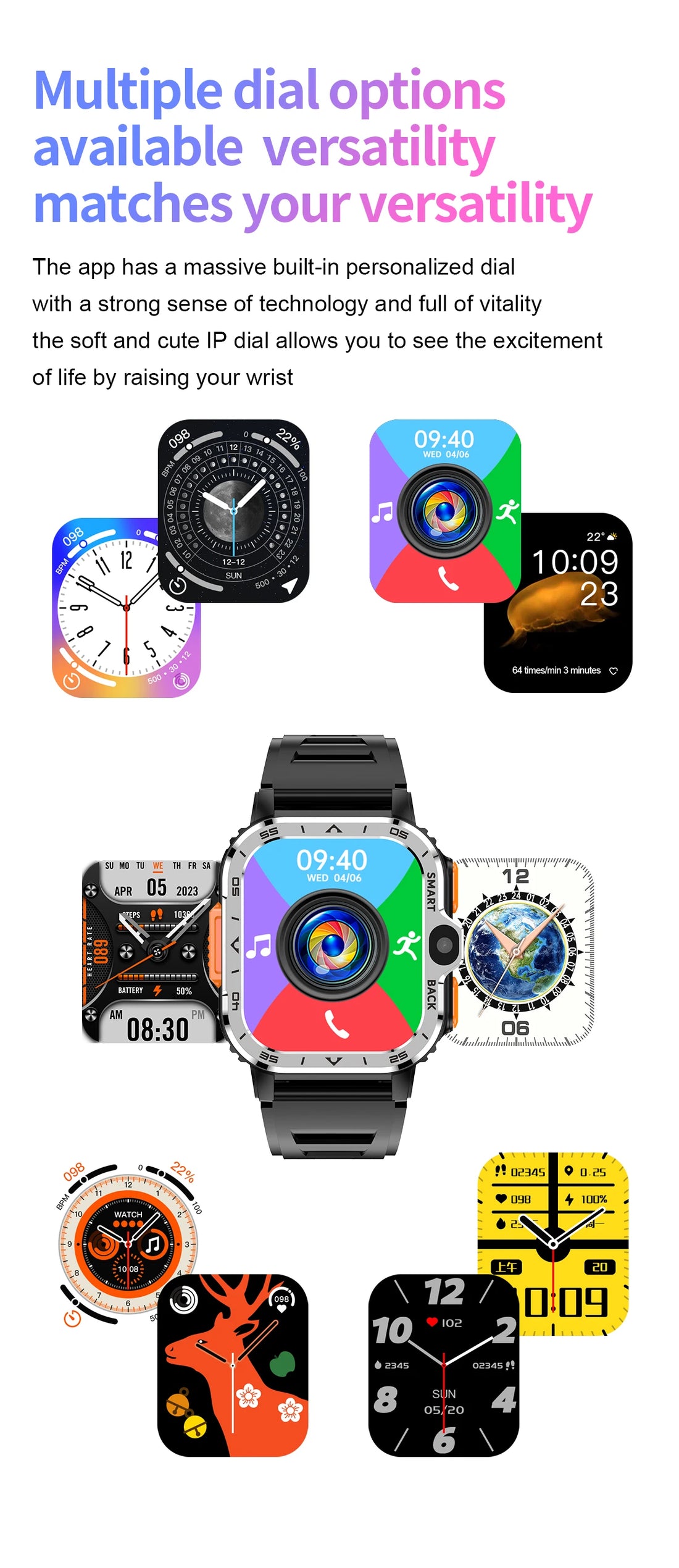 Valdus PGD Android Smartwatch – Dual Camera, GPS, NFC, 4G SIM & WiFi