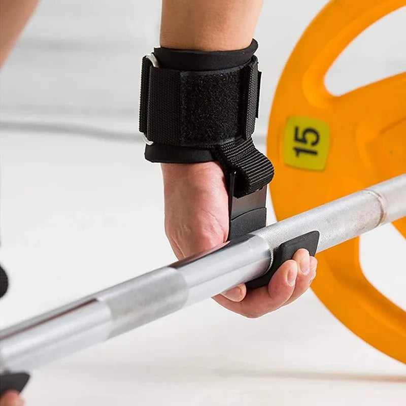 Weight Lifting Hook Grips with Wrist Wraps – Heavy Duty Gym Straps for Pull-Ups & Powerlifting