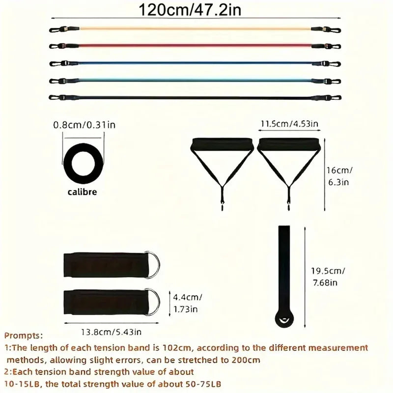 11-Piece Resistance Training Strap Set – Multifunctional Fitness Bands & Harness