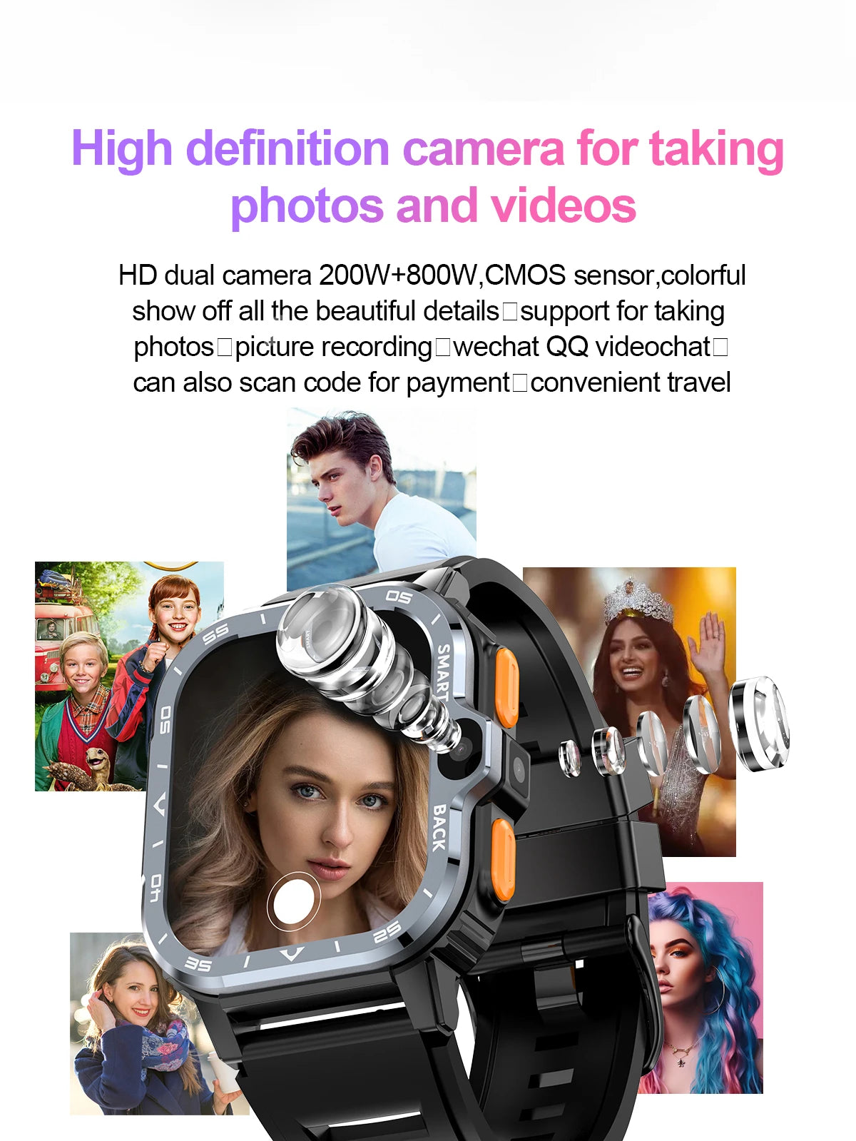 Valdus PGD Android Smartwatch – Dual Camera, GPS, NFC, 4G SIM & WiFi