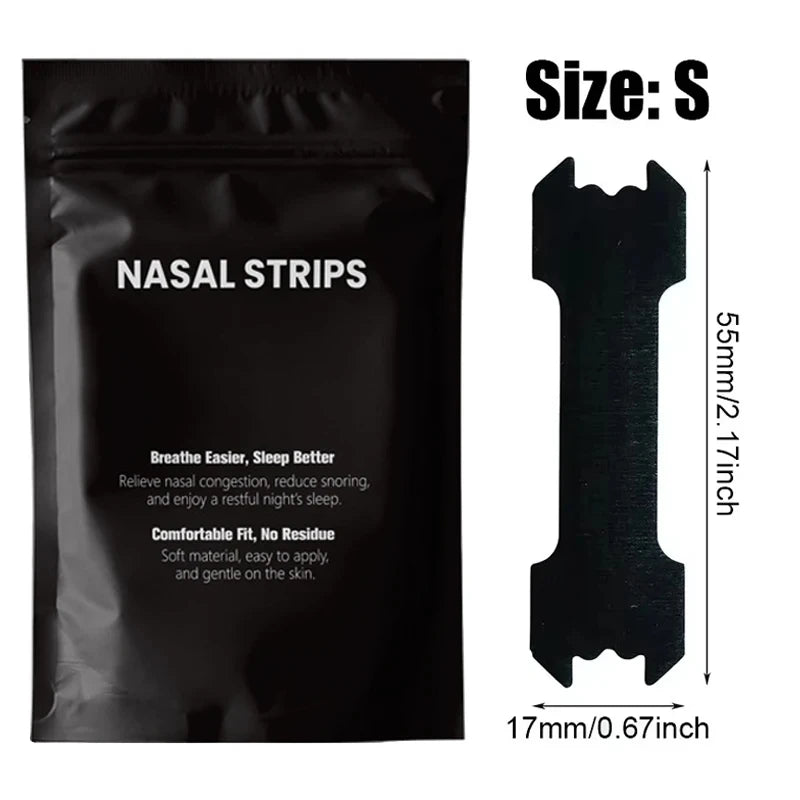 Black Anti-Snoring Nose Strips