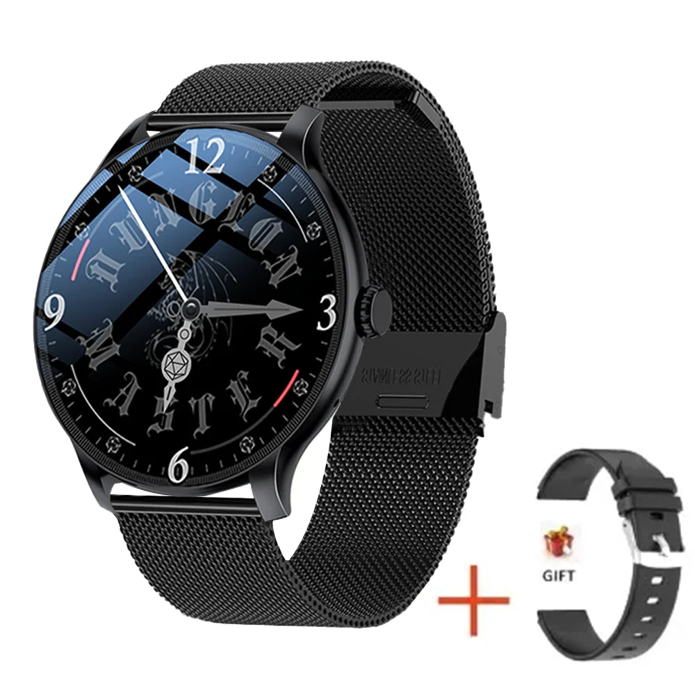 KESHUYOU Smartwatch – Full Touch Bluetooth Call, Fitness & Heart Rate Tracker