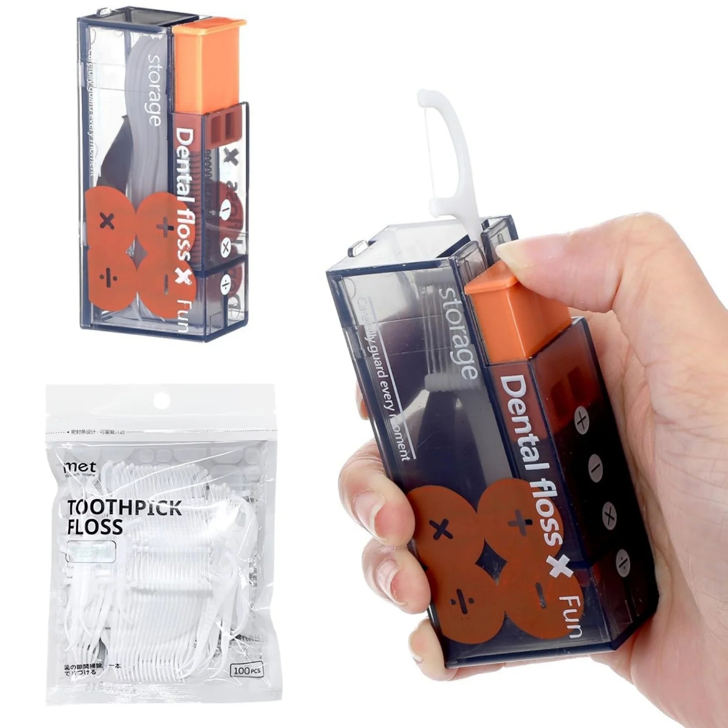 Auto-Floss Pro – One-Touch Pop-Up Dental Floss Holder with Refills