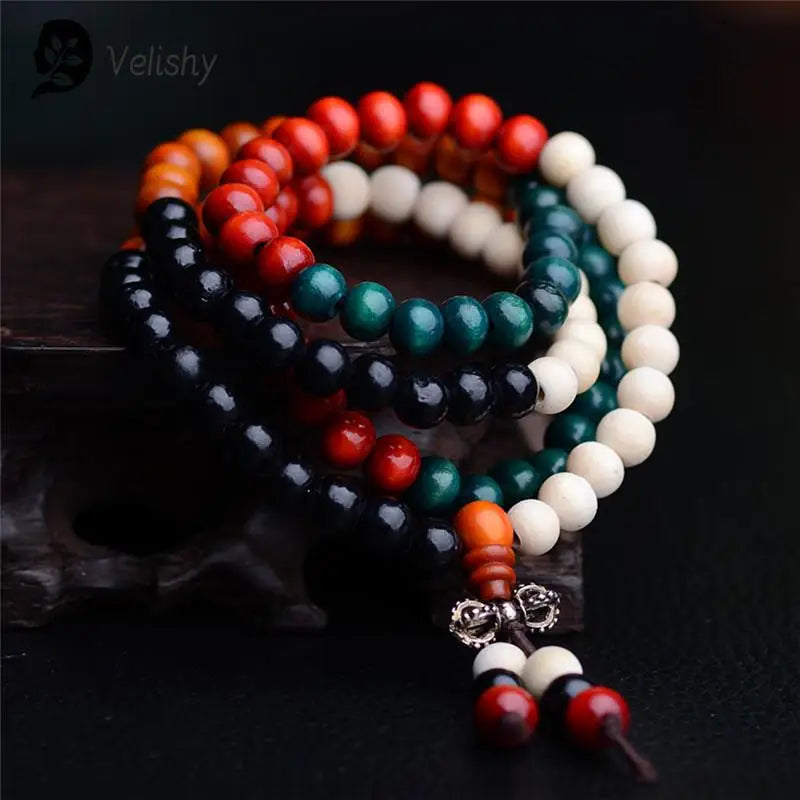 108-Bead Sandalwood Mala Bracelet