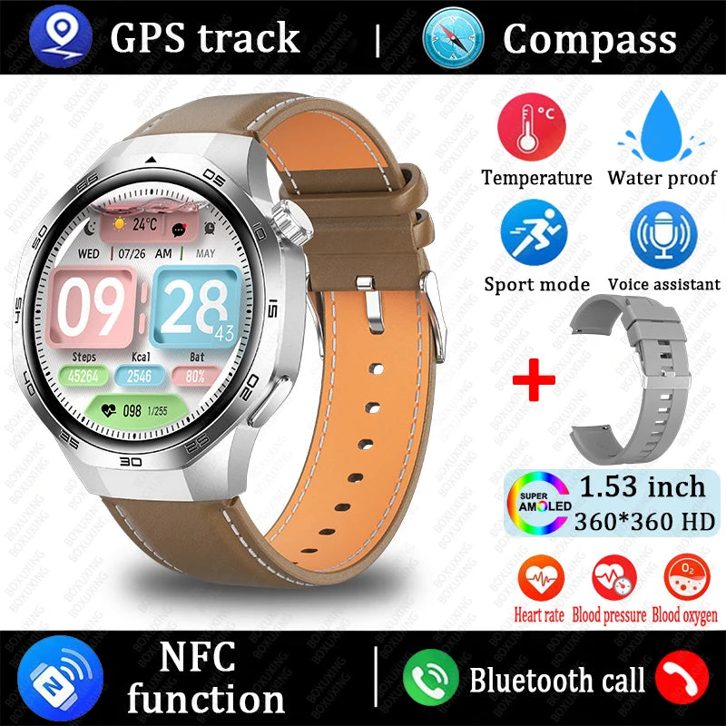 Watch 5 MAX 2025 – AMOLED Smartwatch with NFC, GPS, Bluetooth Call & Fitness Tracking