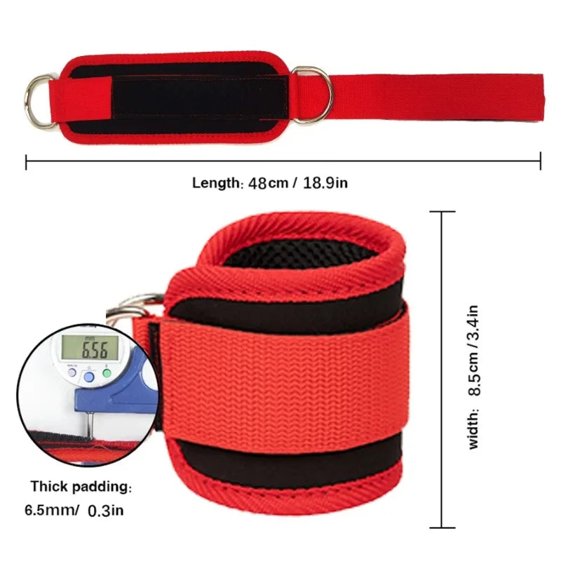 Adjustable Ankle Straps – D-Ring Cuffs for Cable Leg Workouts