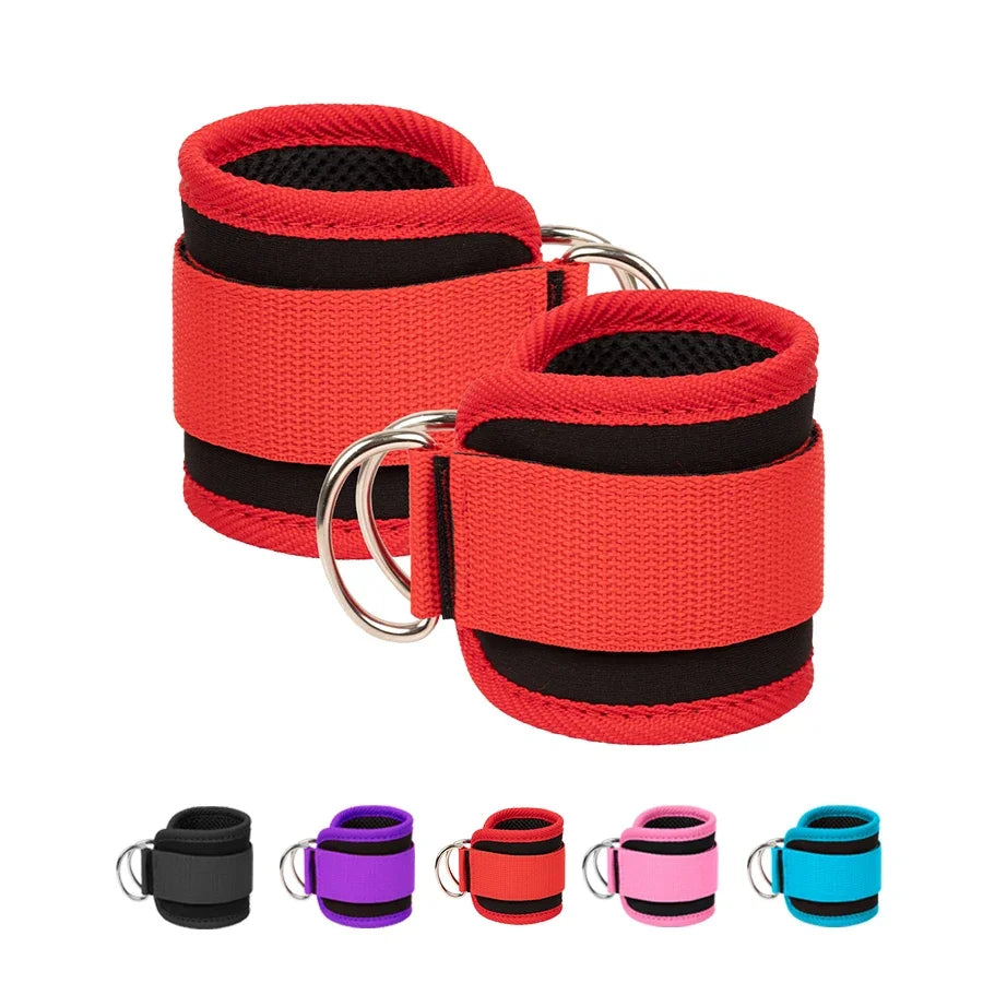 Adjustable Ankle Straps – D-Ring Cuffs for Cable Leg Workouts