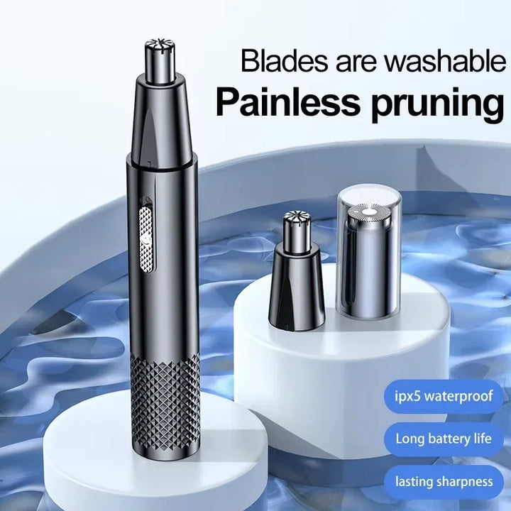 Portable Mini Nose Hair Trimmer – Electric Facial Hair Remover for Men & Women