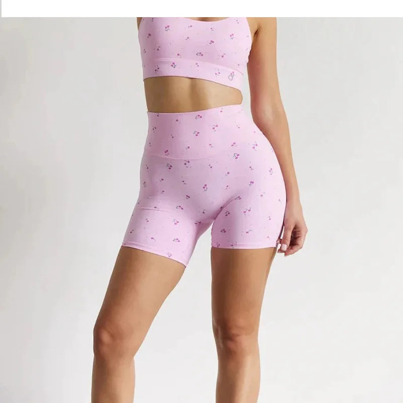 HANRAN Matching Workout Set – Sports Bra & Yoga Pants with Cups