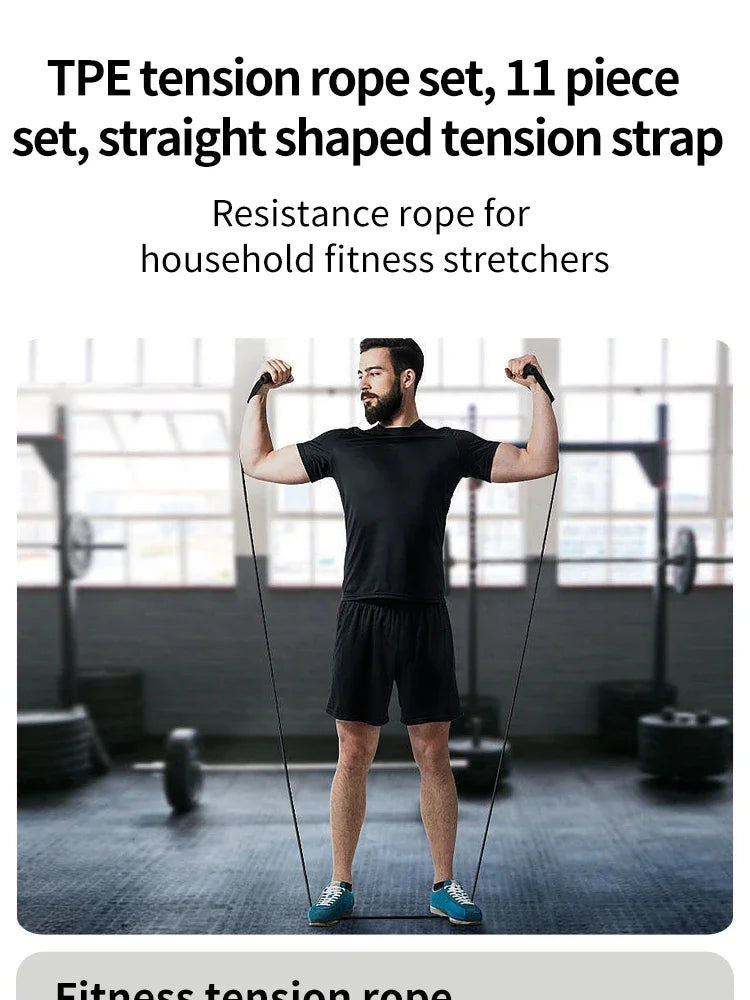 11-Piece Resistance Training Strap Set – Multifunctional Fitness Bands & Harness