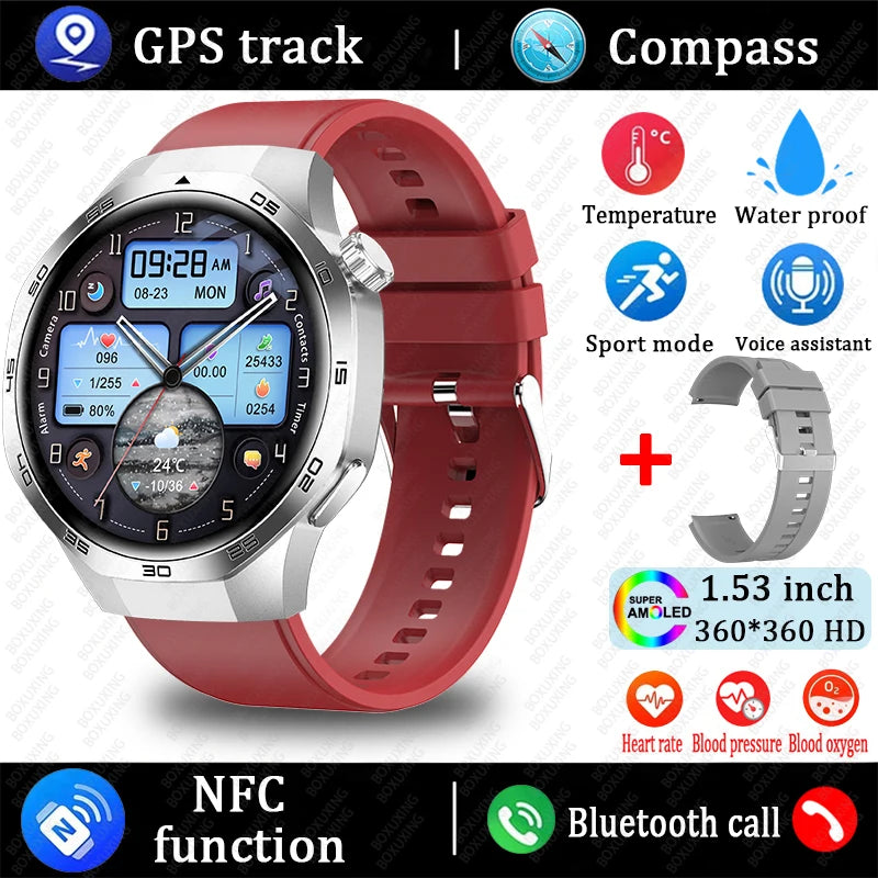 Watch 5 MAX 2025 – AMOLED Smartwatch with NFC, GPS, Bluetooth Call & Fitness Tracking