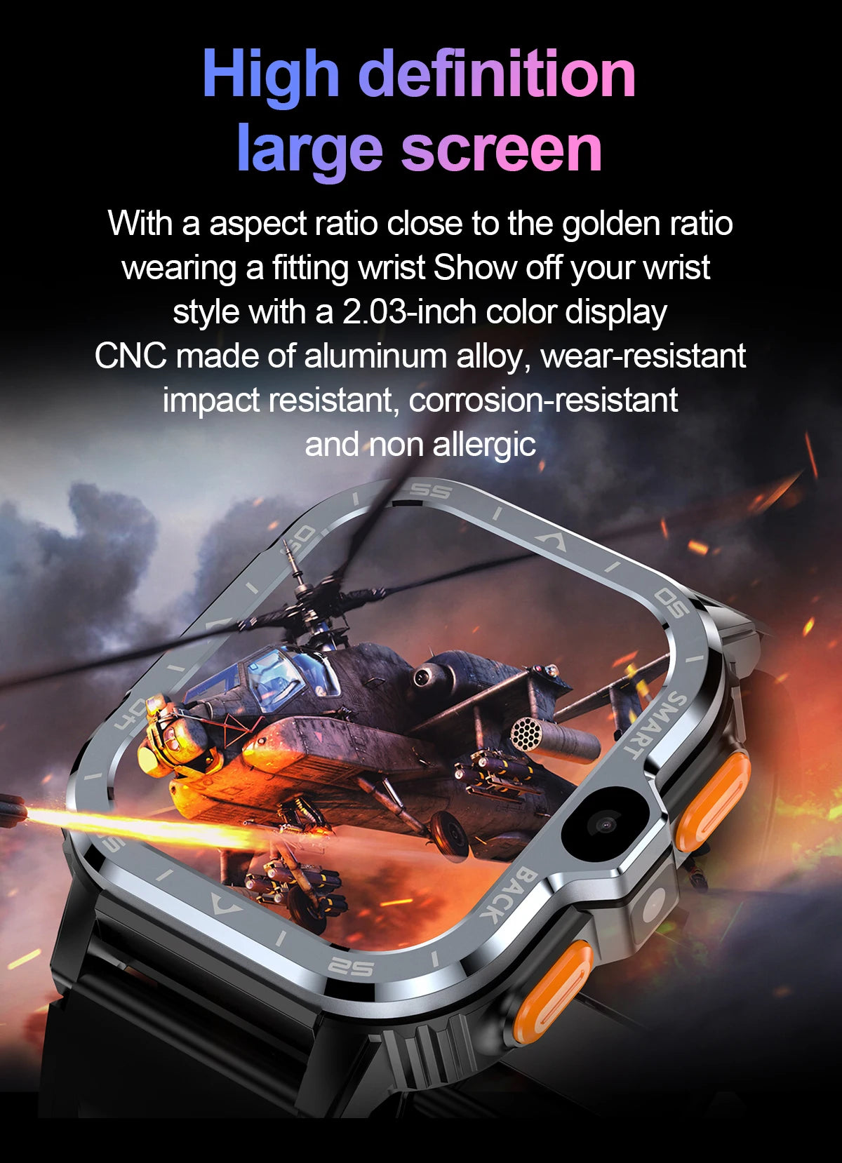 Valdus PGD Android Smartwatch – Dual Camera, GPS, NFC, 4G SIM & WiFi