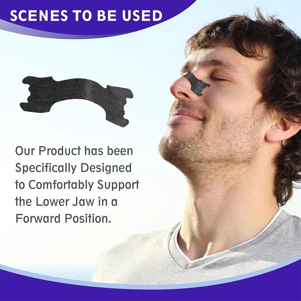 Black Anti-Snoring Nose Strips