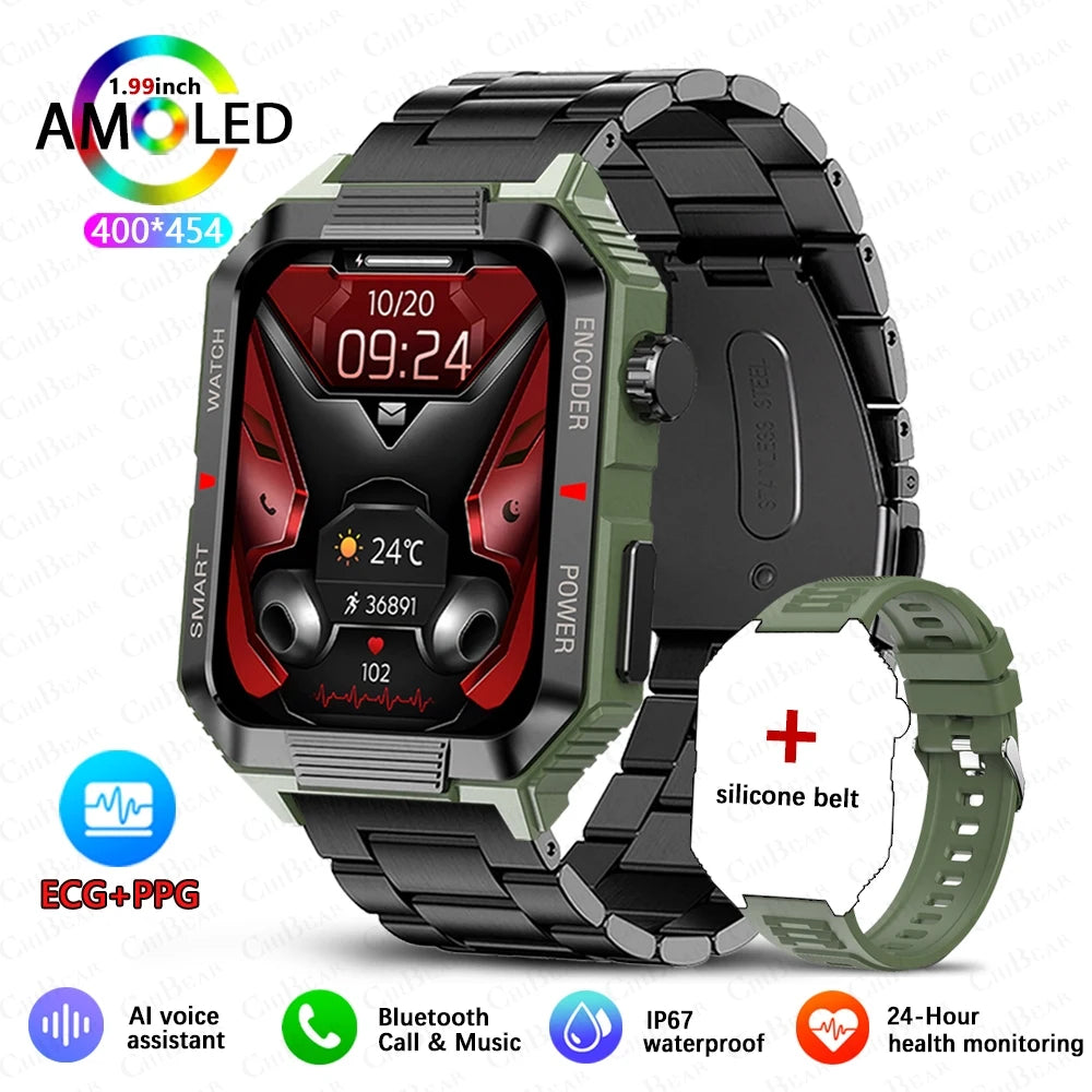 Men’s NFC Bluetooth Smartwatch – 1.99" HD Screen, Fitness & Sports Tracker