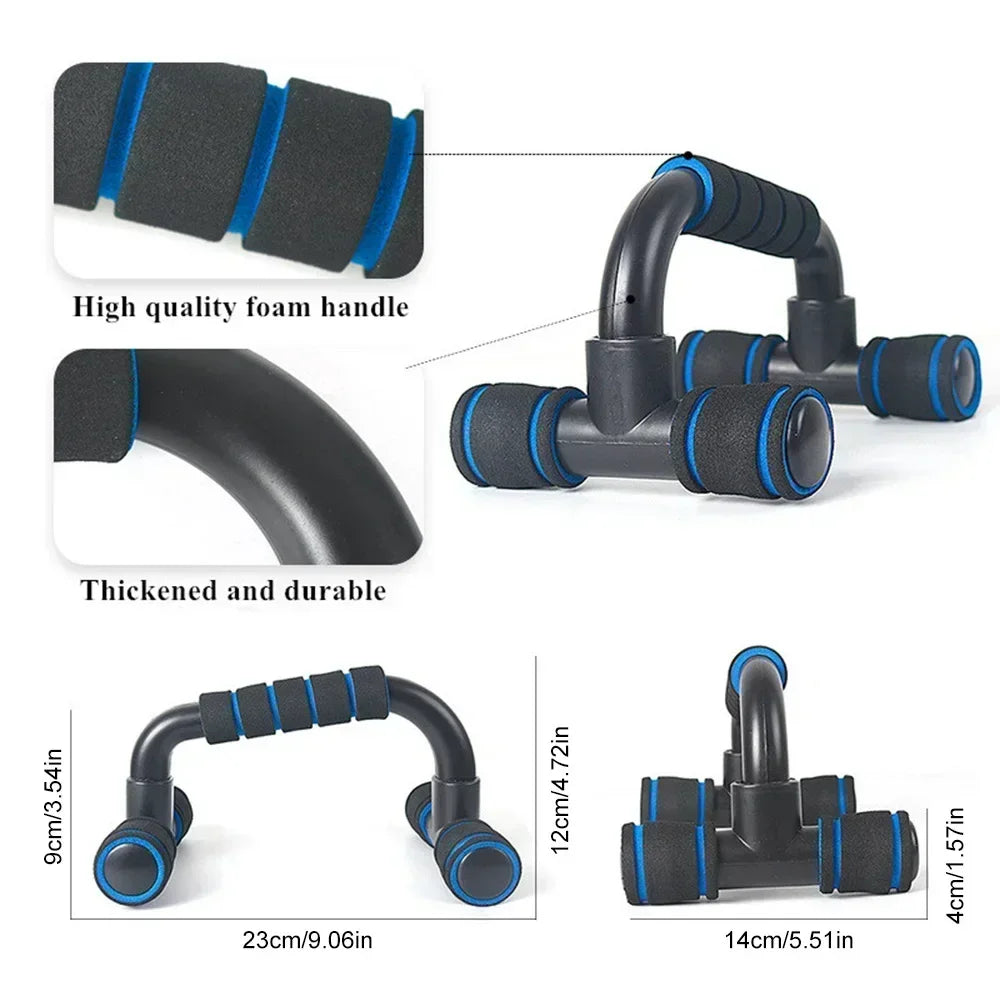 H-Shaped Push-Up Bars – Foam Grip Home Fitness Equipment